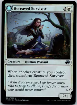 Magic the Gathering Bereaved Survivor Innistrad: Midnight Hunt Foil MTG - Image 1