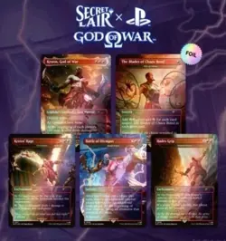 MTG Secret Lair Playstation Foil PRESALE God of War: Greek - Image 1