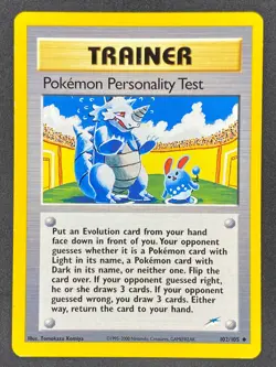 Pokemon Pokemon Personality Test 102/105 N4 Neo Destiny Unlimited LP/NM - Image 1