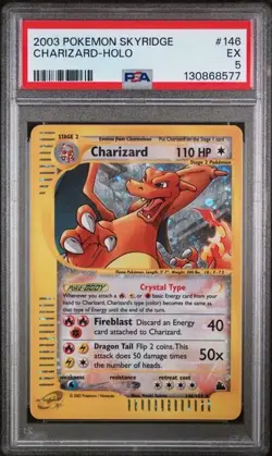 2003 Pokemon Skyridge Colorless Charizard 146/144 Holo PSA 5 - Image 1