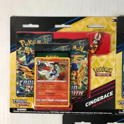 Pokemon Crown Zenith 3 Pin Collection Blister Pack Set Sealed - 9 Booster Packs! - Image 2