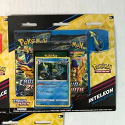Pokemon Crown Zenith 3 Pin Collection Blister Pack Set Sealed - 9 Booster Packs! - Image 3