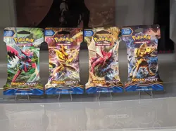 Pokemon XY Breakpoint Sleeved Booster Packs 4 Pack Art Set Sealed - Image 1