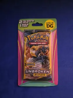 Pokemon Team Up Unbroken Bonds Mini Blister 2 Pack DG 2019 Melmetal & Lucario - Image 1