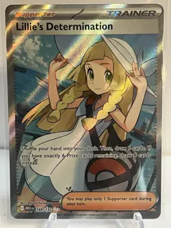 Lillie’s Determination Full Art Trainer 169/132 Pokemon TCG Mega Evolution - Image 1