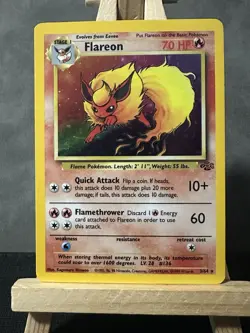 Pokemon TCG Flareon Jungle Base Set Holo Rare 03/64 Unlimited - Image 1