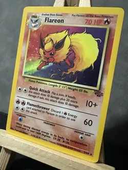 Pokemon TCG Flareon Jungle Base Set Holo Rare 03/64 Unlimited - Image 2