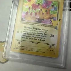 2021 POKEMON CELEBRATIONS CLASSIC COLLECTION #24 BIRTHDAY PIKACHU-HOLO PSA 9 - Image 2