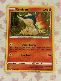 Pokemon TCG Cyndaquil SWSH221 Promo Holo NM - Image 1