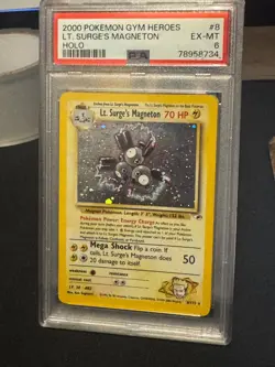 PSA 6 2000 Pokemon Gym Heroes Lt. Surge's Magneton 8/132 - Image 1
