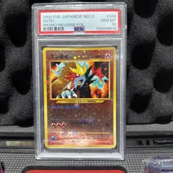 Pokemon TCG Entei #244 Neo Revelation Cosmos Holo Rare Japanese PSA 10 promo - Image 1
