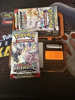 Heavy Pokemon Prismatic Evolution Pack 23.85 And 23.85!! Possible God Pack !U! - Image 1