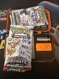 Heavy Pokemon Prismatic Evolution Pack 23.85 And 23.85!! Possible God Pack !U! - Image 3