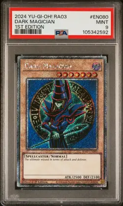 2024 YU-GI-OH! QUARTER CENTURY BONANZA 1ST EDITION #EN080 DARK MAGICIAN PSA 9 - Image 1