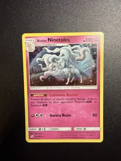 Pokemon Alolan Ninetales TCG Team Up Sun Moon Rare Holo Card 111/181 Near Mint - Image 1