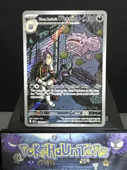 Pokemon Card Team Rocket's Weezing 199/182 Destined Rivals Illustration Rare NM - Image 1