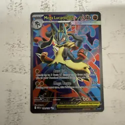 Mega Lucario ex 160/132 Me01: Mega Evolution Holo Pokemon Card NM - Image 1