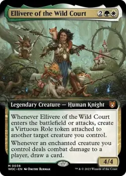 Ellivere of the Wild Court (Extended Art) -Foil Near Mint MTG - Image 1