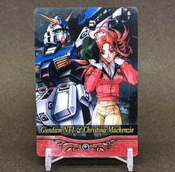Gundam NT1 & Christina Mackenzie Wafer Card MORINAGA Megahouse Japanese Anime - Image 1