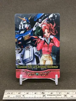 Gundam NT1 & Christina Mackenzie Wafer Card MORINAGA Megahouse Japanese Anime - Image 2