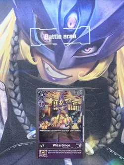 Wizardmon P-077 Digimon FOIL Card - Image 1