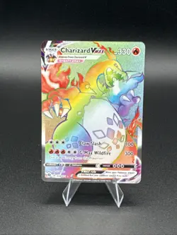 Charizard VMAX Rainbow Rare Holo Card 74/73 Champions Path Secret Rare NM - Image 2