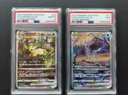 PSA 10 & 9 Leafeon Glaceon SAR set 210 217/172 S12a Vstar Universe Pokemon Card - Image 1