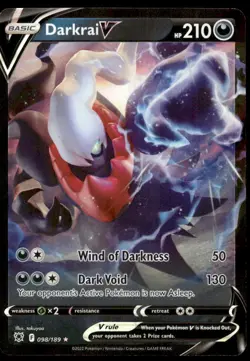 Pokemon TCG Astral Radiance #105/189 Darkrai V NM - Image 1