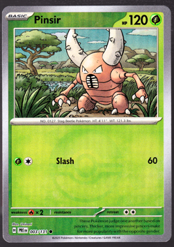 Pinsir Prismatic Evolutions 003/131 Poke Ball Pokeball Holo Pokemon TCG NM - Image 1