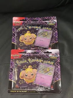 Pokemon Paldean Fates Tech Sticker Collection Blister Packs - Fidough Lot Of 2 - Image 1