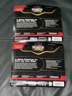 Pokemon Paldean Fates Tech Sticker Collection Blister Packs - Fidough Lot Of 2 - Image 2