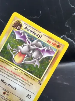 Pokemon TCG Aerodactyl Fossil 1/62 Holo Unlimited Holo Rare - Image 3