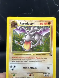 Pokemon TCG Aerodactyl Fossil 1/62 Holo Unlimited Holo Rare - Image 4