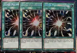 YuGiOh PLAYSET Super Polymerization x3 SGX3-ENA17 SECRET RARE 1st Edition - Image 1