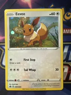 🌀Eevee SWSH095 SWSH: Sword & Shield Promo Cards Holo🌀 Swirl! - Image 1