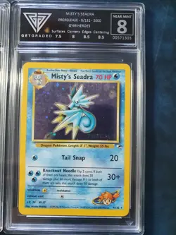 Gym Hero Holo Vileplume + Seadra Get Graded 8 Original Pokemon Cards Wotc - Image 4