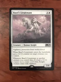 Basri's Lieutenant Misprint Error MTG Magic Gathering Card NM Mint Core Set M21 - Image 1