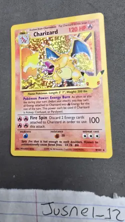 Pokemon TCG Charizard Celebrations Classic Collection Holo Card 4/102 - Image 3
