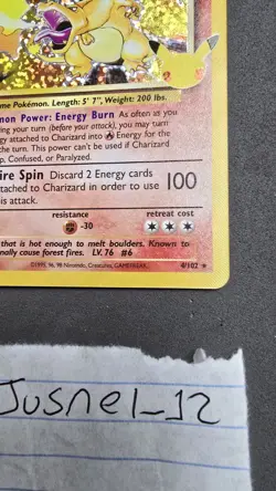 Pokemon TCG Charizard Celebrations Classic Collection Holo Card 4/102 - Image 4