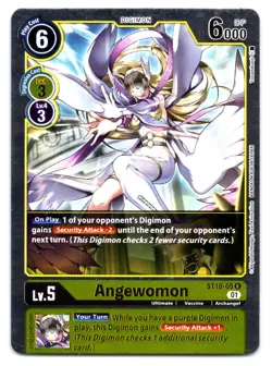Angewomon ST10-05 (R) Digimon FOIL Card - Image 1