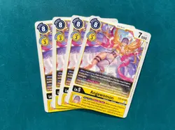 Angewomon EX3-034 Playset Draconic Roar Digimon Card Game x4 - Image 1