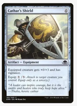 Cathar's Shield | EMN | Pauper Staple 0 Cost Artifact | MTG Affinity | LP - Image 1
