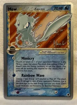 Pokemon 2008 World Championships Mew 101/101 Non-Holo Gold Star Delta Species - Image 2