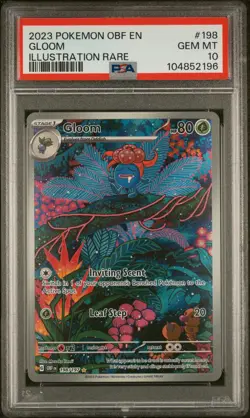 2023 POKEMON OBF EN-OBSIDIAN FLAMES ILLUSTRATION RARE #198 GLOOM PSA 10 - Image 1
