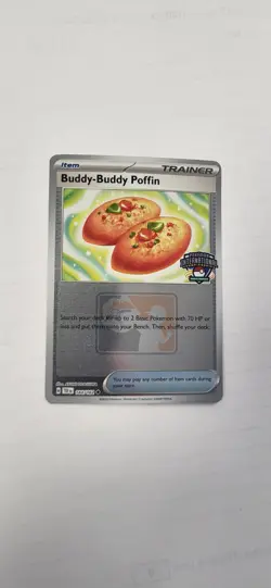 Pokemon Buddy Buddy Poffin 144/162 Temporal Forces NAIC 2025 North America Promo - Image 1