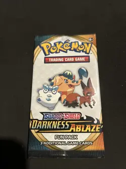 pokemon TCG fun pack darkness ablaze 3 pack sample - Image 1