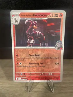 Team Rocket’s Houndoom 038/182 Reverse Holo Destined Rivals Pokemon Near Mint NM - Image 1
