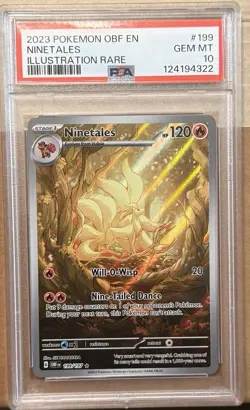 2023 Pokemon OBF en Ninetales Illustration Rare PSA 10 Gem Mint - Image 1