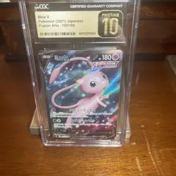 CGC 10 PRISTINE Mew V 105/100 Pokemon Fusion Arts 2021 Japanese - Image 2