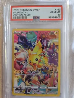 Pokemon Pikachu Crown Zenith 2023 #160 Graded PSA GEM MINT 10 - Image 3